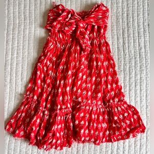 Free People Floral Strapless Mini Dress